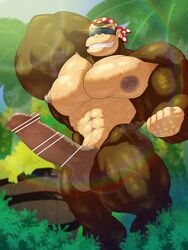 anthro anthro_focus anthro_only bara donkey_kong_(series) flexing flexing_bicep funky_kong gay huge_cock hyper hyper_genitalia hyper_muscles hyper_penis male male_focus male_only muscle muscled muscles muscular muscular_anthro muscular_male muscular_thighs nagare nintendo nip_slip nipple_slip nude nude_male