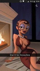 1girls agent_honeydew areola_slip authorialnoice big_breasts breasts cleavage commission dexter's_laboratory dial_m_for_monkey eyelashes eyeshadow female female_only hourglass_figure large_breasts nipples solo voluptuous