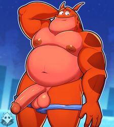 1boy alien anthro balls belly booster_sinclair_munchapper buzz_lightyear_of_star_command elfein erection genitals humanoid_genitalia humanoid_penis male male_only nipples overweight overweight_anthro overweight_male penis solo