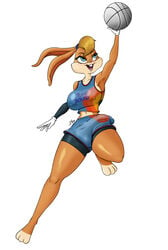 allop anthro athletic basketball big_breasts big_penis bulge clothed full-length_portrait furry futanari lola_bunny looney_tunes mammal portrait rabbit solo space_jam space_jam:_a_new_legacy