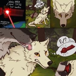 1:1 acceptance after_transformation animal_genitalia animal_penis animal_vulva begging black_body black_fur blush breath buffering camo canid canine canine_genitalia canine_penis canine_vulva canis cheek_tuft clenched_teeth clothing colored comic coyobites cutaway detailed_background digital_drawing_(artwork) digital_media_(artwork) digitigrade discarded_clothing duo ear_twitch earth english_text facial_tuft female female_feral female_penetrated feral feral_on_feral feral_penetrated feral_penetrating feral_penetrating_feral forest fur gender_transformation genitals grey_body grey_fur gun hi_res human_to_feral hunter hunting_rifle implied_transformation inner_ear_fluff intraspecies irs knotting larger_feral larger_male laser looking_back looking_pleasured looming male male/female male_feral male_penetrating male_penetrating_female mammal panting penetration penile penile_penetration penis penis_in_vagina planet plant pleading_eyes ranged_weapon rifle rock satellite sex shrub size_difference smaller_female smaller_feral smaller_penetrated space species_transformation teeth text thought_bubble throbbing throbbing_penis tongue tongue_out transformation tree tuft twitching vaginal_penetration vulva weapon whisker_spots white_body white_fur wolf
