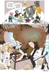 ahe_gao ahegao_face ambiguous_penetration angela_ziegler ass balls bent_over bent_over_table blizzard_entertainment blonde_hair doggy_style dominant_feral equine female female_on_feral femsub feral feral_dominating_human feral_on_female feral_on_human feral_penetrating feral_penetrating_human fucked_senseless fucked_silly genji hair_grab hair_pull hair_pulling horse horse_penis horsecock human human_female human_on_feral human_penetrated loving_it lucio_(overwatch) male mercy overwatch penis pleasure_face ponytail reaper ruru-raida sex size_difference straight submissive_human zarya zoophilia