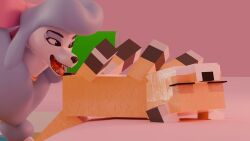 16:9 2026 3d_(artwork) animal_genitalia animal_vulva big_bow black_eyes black_nose black_vulva blocky_body blocky_snout blue_body blue_fur canid canine canine_genitalia canine_vulva canis colored cunnilingus digital_media_(artwork) disney domestic_dog duo eyelashes eyes_closed female female/female female_only feral feral_on_feral fox fox_(minecraft) fur genitals georgette_(disney) georgette_(oliver_and_company) hi_res leg_markings legs_up licking long_eyelashes lying mammal mango_(digitoxici) markings microsoft minecraft mojang oliver_and_company on_back open_mouth open_smile oral orange_body orange_fur orange_tail pink_bow poodle quadruped red_tongue sex smile snout socks_(marking) spread_legs spreading swoomy tail tail_down teeth tongue vaginal vulva water wet wet_body wet_fur white_body white_fur white_inner_ear widescreen xbox_game_studios