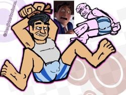 1boy 2026 bulge disney gay hoppers male male_only mayor_jerry pixar reference_image renjidarkmimus solo underwear yaoi