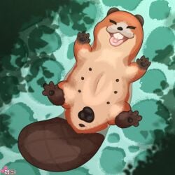 1:1 2026 4_fingers 4_toes animal_genitalia animal_vulva anus artist_name beaver beaver_tail belly black_anus black_nipples black_nose black_pawpads black_teats black_vulva blue_water brown_ears brown_paws brown_tail buckteeth canine_genitalia canine_vulva colored digital_drawing_(artwork) digital_media_(artwork) eyes_closed feet female female_only feral fingers floating fur genitals leaf lying mammal nipples on_back open_mouth open_smile orange_body orange_fur pankatares partially_submerged pawpads pink_bow pink_tongue quadruped rodent shadow smile solo spread_arms spread_legs spreading tail tail_in_water tan_belly tan_body tan_fur teats teeth teeth_showing text thick_tail toes tongue tongue_out vulva water