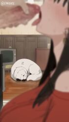 1boy 1girls 2d 2d_animation animated big_breasts big_penis black_hair bond_(spy_x_family) breasts canine censored crt enn_matien ennhentai female foreskin foreskin_folds fully_retracted_foreskin imminent_fellatio indoors large_breasts large_penis loid_forger moaning mosaic_censoring open_mouth penis red_sweater retracted_foreskin short_video shorter_than_10_seconds sound spy_x_family straight sweater tagme tongue twilight_(spy_x_family) twitter_username uncircumcised uncircumcised_penis uncut veins veiny_penis video yor_briar yor_forger zzz