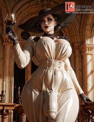 ai_generated big_breasts big_penis bulge futanari lady_dimitrescu resident_evil