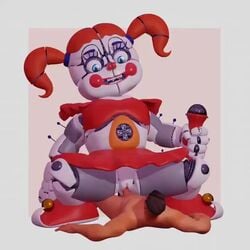 1boy 1girls 3d 3d_animation animated animatronic baby_(fnafsl) blender blender_(software) blue_eyes canon_appearance circus_baby circus_baby_(fnaf) circus_baby_(original) clothed clothed_female clothed_female_nude_male clothes clothing feet female female_on_top fingers five_nights_at_freddy's footwear full_color legs microphone mp4 orgasm orgasm_face pale-skinned_female pale_skin pigtails pussy red_hair sex shoes sister_location skirt sound spread_legs straight vaginal_penetration video zxxxarts