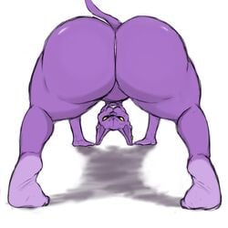 1boy anthro anus ass balls beerus big_butt bubble_butt domestic_cat dragon_ball dragon_ball_super feet felid feline felis foot_fetish genitals gypsy_king_(artist) hairless hairless_cat huge_butt humanoid_feet hyper hyper_butt male male_only mammal nude pose purple_body simple_background solo sphynx_(cat)