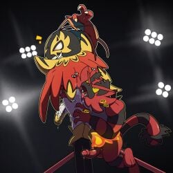 1:1 anal argon_vile avian balls butt_lick duo erection felid feline fighting_ring fire foreskin gaogaen generation_6_pokemon generation_7_pokemon generation_9_pokemon genitals grabbing_from_behind hawlucha hi_res incineroar licking lucha_libre_mask luchabull male male/male mammal mask mega_evolution mega_hawlucha mega_luchabull nintendo oral partially_retracted_foreskin penis pokemon pokemon_(species) pokemon_legends:_z-a pokemon_sm rimming sex sports_mask sportswear tongue tongue_out wrestler wrestling_mask