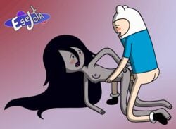 1boy 1boy1girl 1girls adventure_time animated breasts cartoon_network cаrtoon doggy_style esejota finn_the_human grey_skin hat marceline nipples nude penetration penis sex sеxy