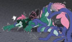 anal anal_fluids anal_sex anthro aquatic arc_rose asphyxiation balls bodily_fluids broken_horn canid canine claws crying digital_drawing_(artwork) digital_media_(artwork) dragon drooling ear_markings ears_down fish forced from_behind_position genitals hole_(pit) horn lying male male_only mammal mythological_creature mythological_scalie mythology nonbinary_(lore) on_front open_mouth penetration pit pivoted_ears rape saliva scalie scared sex shaking shark shark_tail simple_background solo struggling tears tears_of_desperation tears_of_fear tears_on_cheek tentacle tentacle_around_arm tentacle_around_neck tentacle_around_tail tentacle_in_ass tentacle_penetration tentacle_pit tentacle_rape tentacle_sex tentacles_around_arms tentacles_around_legs tentacles_on_male trembling wings
