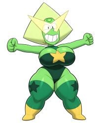 1girls ai_generated bean_smile big_breasts brasil_louco breasts cartoon_network cleavage clothing crystal_gem curvaceous curvy curvy_body curvy_figure cute female female_focus female_only front_view full_body fully_clothed green_body green_skin huge_breasts looking_at_viewer looking_back_at_viewer peridot_(steven_universe) shades shortstack simple_background solo solo_female solo_focus steven_universe steven_universe_future thick_body thick_thighs voluptuous voluptuous_body voluptuous_female white_background