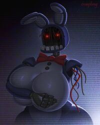 1girls amputee animatronic big_breasts covering covering_breasts csarphong female female_only five_nights_at_freddy's five_nights_at_freddy's_2 furry genderswap_(mtf) missing_arm no_face red_eyes rule_63 solo solo_female withered_bonnie
