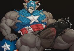 captain america from marvel by wolfblack43