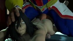 2boys 3d all_might anal anal_penetration anal_sex animated asian asian_male ass bare_ass barefoot big_penis bigsunsfm black_hair butt cmnm eyes_rolling_back facial_hair gay genitals hand_on_head hero_outfit_(mha) human human_only large_penis lying_on_stomach male male/male male_moaning male_only male_penetrating male_penetrating_male moaning my_hero_academia on_stomach open_mouth penis_in_ass penis_size_difference penis_through_fly shouta_aizawa size_difference sound sound_effects thrusting_into_ass toshinori_yagi video yaoi