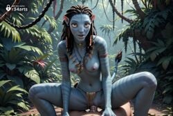 1boy 1boy1girl 1girls ai_generated alien alien_girl animal_ears artist_name avatar avatar:_the_way_of_water black_hair blue_skin bodypaint braid breasts brown_hair clothing_aside colored_skin cowgirl_position cum cum_in_pussy female hi_res interspecies jewelry jungle long_hair looking_at_viewer medium_breasts na'vi nature navel necklace neytiri nipples open_mouth outdoors panties_aside penis pov pussy r34arts sex solo_focus spread_legs squatting_cowgirl_position straddling straight tail topless tribal tribal_tattoo uncensored underwear vaginal_penetration vaginal_sex yellow_eyes