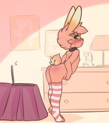 1girls 2024 amelie_(bunnybits) anthro anthro_female anthro_only anthro_solo arched_back ass bedroom black_outline blush blush_lines blushing bodily_fluids body_blush breasts bunnybits butt_blush camgirl cheek_tuft clothing collar completely_naked completely_naked_anthro completely_naked_female completely_nude completely_nude_anthro completely_nude_female computer conditional_dnp cotton_tail cub electronics exhibitionism eyebrows eyebrows_visible_through_hair eyelashes facial_tuft female female_cub female_only flat_chest flat_chested footwear fur furry furry_female furry_only gradient_ears gradient_tail green_eyes hi_res lagomorph laptop legwear leporid looking_back mammal naked naked_anthro naked_female nervous nervous_sweat nipples nude nude_anthro nude_female orange_body orange_fur orange_hair outline pattern_clothing pattern_legwear presenting presenting_hindquarters rabbit rabbit_ears rabbit_girl rabbit_tail small_breasts socks solo solo_anthro solo_female standing striped_clothing striped_legwear stripes sweat tail tail_motion tailwag thigh_highs thighhighs tiptoes tuft url young young_anthro young_female