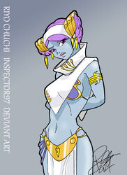 1girls 2d alien alien_girl alien_humanoid alternate_costume arms_behind_back big_breasts bikini blue-skinned_female blue_body blue_skin bra breasts brown_eyes clone_wars clothed clothed_female clothing curvy eyelashes eyelashes_visible_through_hair female female_focus female_only forced fully_clothed gold_(metal) gold_clothing grey_background hair headgear humanoid inspector97 john_f._ridley lingerie lips lipstick loincloth long_eyelashes looking_at_viewer navel pantoran pelvic_curtain pink_eyes pink_hair pink_lipstick poncho pose purple_eyes revealing_clothes riyo_chuchi sideboob signature simple_background slave slave_bikini slave_leia_(cosplay) slave_outfit solo standing star_wars thin_waist white_clothing wide_hips