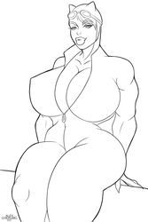 1girls 2021 alexcherubic batman_(series) big_breasts breasts catwoman dc dc_comics female female_only huge_breasts short_hair sitting sketch