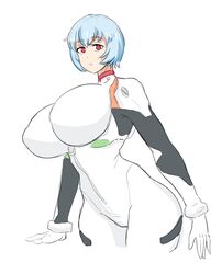 aged_up blue_hair cartoon_network clothing large_breasts neon_genesis_evangelion plugsuit red_eyes rei_ayanami rexcrash64 skin_tight toonami