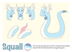 animal_genitalia animal_penis anus blue_body bodily_fluids border cetacean_penis countershade_torso countershading dragonair dripping english_text erection feral flat_colors genital_fluids genital_slit genitals horn imgonnaloveyou looking_at_viewer male model_sheet nintendo penis pink_penis pokémon_(species) pokemon precum precum_drip purple_eyes serpentine simple_background slit solo squall_(alpha268) tapering_penis text video_games white_body white_border white_countershading yellow_background