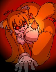 creepypasta large_breasts nightmare_waifu pherociouseso rule_63 sonic_(series) sonic_r tails_doll