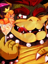 bowser evanight giant mario_(series) nintendo princess_peach straight_hair