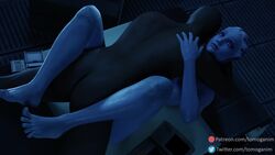 1boy 1boy1girl 1girls 3d alien alien/human alien_girl ambiguous_penetration animated asari barefoot bioware blue_eyes blue_skin dark-skinned_male embrace eyes_closed feet female female/male female_on_bottom female_penetrated freckles human human_on_humanoid human_penetrating interspecies leg_lock liara_t'soni male male/female male_human/female_alien male_on_top male_penetrating_female mass_effect missionary_position no_sound nude nude_female nude_male open_mouth sex smile straight toes tomoganim vaginal_penetration video