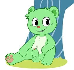 1boy 3_toes 4_fingers anthro balls bear bear_ears belly belly_tuft black_eyes blue_tree chest_tuft cute ears ears_up edit erection feet fist flippy flippy_(htf) fluffy fluffy_chest foreskin fur furry furry_only genitals grass green_arms green_balls green_body green_fur green_penis green_testicles hair hair_tuft happy happy_tree_friends heart-shaped_nose heart-shaped_pawpads looking_at_viewer looking_to_the_side male male_focus male_only mammal naked nude oob pawpads paws penis pink_pawpads presenting presenting_balls presenting_penis simple_background sitting smiling solo spread_legs spreading tagme teeth testicles toes uncut ursid vein white_background yellow_grass