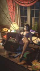 1futa 3d anal_beads anal_insertion big_ass big_breasts bioshock bioshock_infinite black_hair blue_eyes bondage cbt cock_and_ball_torture elizabeth_comstock futa_only futanari futasub glasses sex_toy source_filmmaker stockings tetriandoch wide_hips