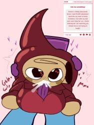 69 69_position big_ass big_breasts boobjob boxten_(dandy's_world) breasts cum cum_in_mouth cum_inside dandy's_world dino_snore_shelly dinosaur dinosaur_girl gulp heart-shaped_pupils onesie pajamas purple_body shelly_(dandy's_world) tan_body tan_skin thatsexyrat throat_fuck