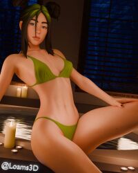 1girls 2026 3d 3d_(artwork) alternate_version_available bath bathroom bathtub bikini bikini_bottom bikini_top billie_eilish billie_eilish_(fortnite) blender bra breasts buns candle candles celebrity epic_games female female_focus female_only fortnite fortnite:_battle_royale green_bra green_hair green_panties light-skinned_female light_skin loams3d looking_at_viewer medium_breasts panties pose posing presenting real_person seductive seductive_look seductive_pose seductive_smile showing_off sitting small_breasts thick_thighs two-tone_hair water watermark