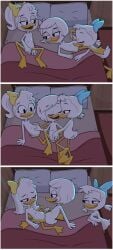 3girls anthro anthro_female anthro_on_anthro anthro_only avian blush blushing completely_naked completely_naked_anthro completely_naked_female completely_nude completely_nude_anthro completely_nude_female cub cunnilingus disney duck duck_girl ducktales ducktales_(2017) eyebrows eyelashes feathers female female/female female_cub female_only fff_threesome fingering fur furry furry_female furry_only incest june_duck lesbian_sex masturbating masturbation may_duck mop_goblin naked naked_anthro naked_female nude nude_anthro nude_female ribbon scissoring teenage_girl teenager threesome tribadism webby_vanderquack white_body white_feathers young young_anthro young_female yuri