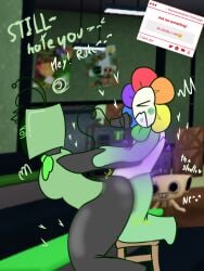 dandy's_world dandy_(dandy's_world) enemies enemies_with_benefits enemy hate hate_fuck hate_fucking hate_sex rivals roblox roblox_game thatsexyrat vee_(dandy's_world)