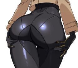 1girls ass ass_focus ass_support big_ass black_bodysuit bodysuit brown_jacket bubble_ass bubble_butt clothing dat_ass emma_(pokemon) emma_(pokemon_legends:_z-a) female female_only game_freak ge7f hands_on_ass jacket matiere_(pokemon) matiere_(pokemon_legends:_z-a) nintendo pokemon pokemon_legends:_z-a thick_thighs thighs tight_clothing