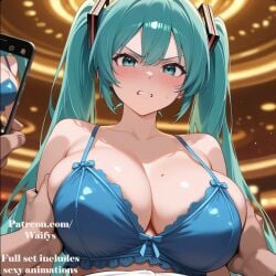 ai_generated angry angry_expression angry_face big_breasts blue_hair bubble_ass bubble_butt bunny bunny_costume bunny_ears bunny_girl bunnysuit casino covered_nipples dancer female groping groping_breasts hand_on_breast hatsune_miku leaning_forward molestation molesting servant sex_slave sex_toy slave stage stage_lights vocaloid waifys