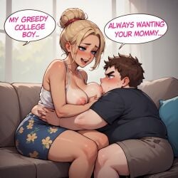 adult_breastfeeding ai_generated breast_sucking covert_incest english_text fat_male incest mommy mother_and_son nursing