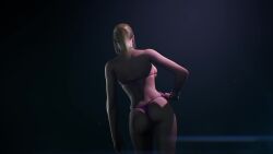 3d animated artist_request big_breasts bikini blonde_hair breast_press female female_only longer_than_2_minutes micro_bikini nina_williams shorter_than_3_minutes sound tagme tekken tekken_8 video