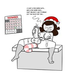 1futa anal anal_insertion anal_masturbation areolae balls big_balls big_penis breasts calendar christmas cum cum_on_body cum_on_breasts destroy_dick_december dialogue dickgirl dildo futa_only futanari jaiden jaiden_animations leaning_back masturbation mob_face multiple_orgasms naked nipples nude on_back penis santa_hat sex_toy sitting slobbyslapper solo sssir sssir8 stockings text youtube youtuber