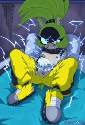 1girls 2d ability_indecency afrosoricid ahe_gao alternate_version_available bed blue_eyes blue_sclera blush choker clitoris_piercing drooling ear_piercing earrings electricity electricity_manipulation electrostimulation eyes_rolling_back female female_ejaculation female_masturbation female_only fingering fingering_self flat_chest fluffyvoid forced_ejaculation forced_orgasm green_fur gritted_teeth hi_res in_bed mascara masturbation nipple_piercing nipples pussy_juice ruined_makeup sega sharp_teeth shirt_up shock shocked shocking small_breasts solo solo_female sonic_(series) sonic_the_hedgehog_(idw) sonic_the_hedgehog_(series) source_request sparks spiked_bracelet spiked_collar spiked_hairband squirting superpowers surge_the_tenrec tomboy topknot unbuckled_belt vaginal_fluids vaginal_masturbation white_gloves