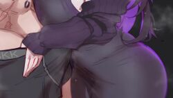 1boy 1boy1girl 1girls 2026 2d 2d_(artwork) abs aestheticc-meme big_breasts black_hair breasts bulge bulge_through_clothing color colored commander_(nikke) dress drool drooling female female_focus girlfailure glasses goddess_of_victory:_nikke heart heart-shaped_pupils heart_symbol horny horny_male huge_breasts kiss_mark label_(nikke) large_breasts lipstick lipstick_mark long_hair male male/female multicolored_hair muscular muscular_male nikke opaluva open_mouth open_mouth_smile penis_bulge pervert pervert_female purple_eyes purple_hair scar skull skull_head smile smiling sound sweat sweating tagme underwear underwear_only video voice_acted