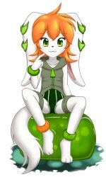 1girls 3_fingers :3 alpha_channel anklet anthro aurawing black_nose bracelet cameltoe canid canine canis cube_(object) domestic_dog female female_only flat_chest flat_chested freedom_planet fur green_eyes hair hi_res long_ears mammal milla_basset navel orange_hair png short_hair signature simple_background sitting solo spread_legs spreading swimsuit transparent_background video_games white_body white_fur zipper zipper_pull_tab