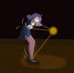 acerola_(pokemon) aged_up angry_expression bondage dragged gagged game_freak hair_ornament hairclip leggings magical_bondage nintendo pokemon purple_hair reupload struggling tybane1