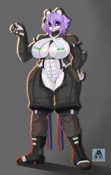 1girls 2026 anthro bear bear_ears bear_girl female female_only furry furry_female furry_only mangakitsune2 muscular muscular_anthro muscular_female original_character panda panda_ears panda_girl tagme