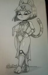 animal_crossing ankha ankha_(animal_crossing) artwork cat_ears cat_girl cat_tail catgirl furry furry_female furry_only furry_tail nintendo nintendo_3ds nintendo_switch pencil_(artwork) poncedart robot robot_anthro robot_girl robot_humanoid robot_joints sexy sexy_body sexy_pose sketch twitter_link twitter_username