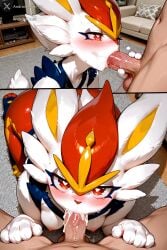 ai_generated androidtsuki anus blowjob breasts cinderace cum cum_inside furry furry_female furry_only ia ia_generated nude_female pokemon pokemon_(species)