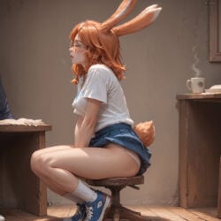 ai_generated aurora_(league_of_legends) 1girl solo long_hair breasts blush open_mouth short_hair blue_eyes shirt large_breasts skirt brown_hair 1boy animal_ears sitting medium_breasts underwear school_uniform tail white_shirt full_body panties short_sleeves thighs sweat pleated_skirt parted_lips shoes socks glasses solo_focus indoors medium_hair miniskirt mole rabbit_ears orange_hair clothes_lift from_side white_panties cup covered_nipples blue_skirt legs lips book bare_legs profile pussy_juice white_socks chair table skirt_lift pantyshot rabbit_tail sneakers steam desk heavy_breathing between_legs masturbation freckles black-framed_eyewear round_eyewear blue_footwear female_masturbation paper hand_between_legs wooden_floor rabbit_girl mug shirt_tucked_in nose steaming_body pen on_chair stool coffee picture_frame coffee_mug rectangular_eyewear mole_on_thigh spill coffee_cup pussy_juice_puddle viera brown-framed_eyewear body_freckles converse