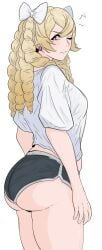 1girls 2020s 2026 2026s alternate_ass_size alternate_ass_size_(larger) ass ass_focus bike_shorts black_shorts blonde_hair bottom_heavy_female bubble_ass bubble_butt digital_drawing_(artwork) digital_media_(artwork) drill_curls drill_hair dumptruck_ass dumptruck_butt fair-skinned_female fair_skin fair_skinned_female fat_ass fat_butt fat_buttocks female female_focus female_only fire_emblem fire_emblem_awakening glueeater3000 gluteal_fold hair_bows jpg locks looking_back maribelle_(fire_emblem) nintendo no_background noblewoman one_eye_closed pawg pawg_build perfect_ass red_eye ringlets shirt shorts sidelocks simple_background sniffable_ass solo tavi_(hosheezus) twitter_link voluptuous voluptuous_female white_background wince