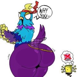 1boy 1girls ass big_ass big_breasts breasts bubble_butt budge_(fortnite) butterfly_net cleavage female fortnite fortnite:_battle_royale furry huge_ass huge_breasts itz_not_v jellyfish large_ass male net nickelodeon spongebob_squarepants spongebob_squarepants_(character) tagme thick_thighs wide_hips